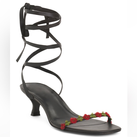 REFORMATION Carina Rose Lace Up Sandal - Price Firm